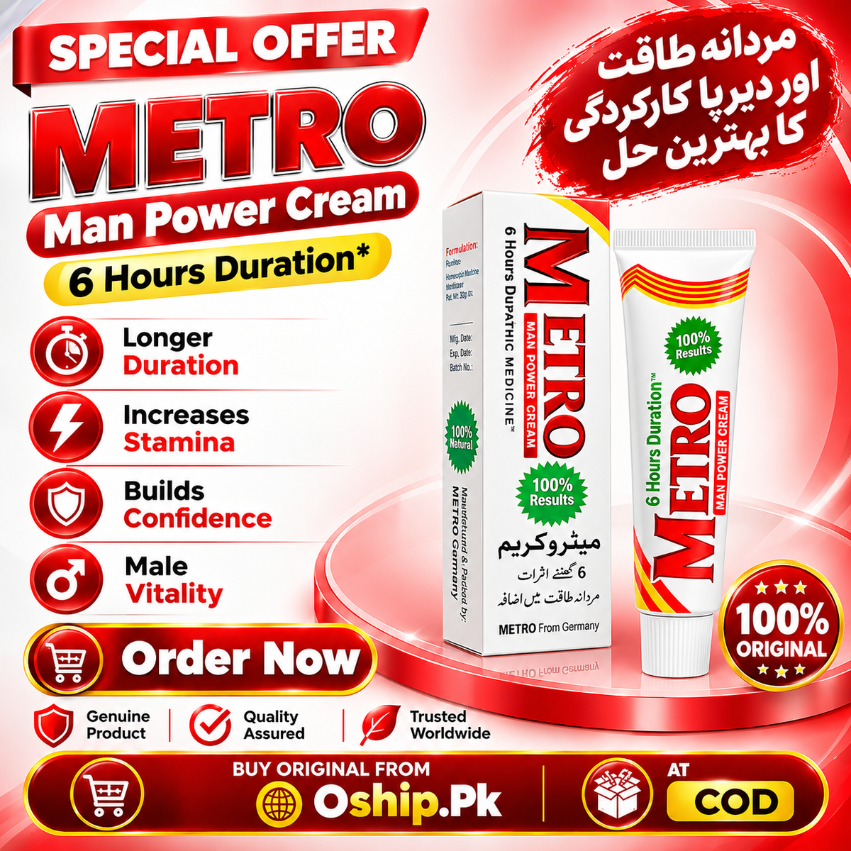 Metro Delay Cream 50g in Pakistan