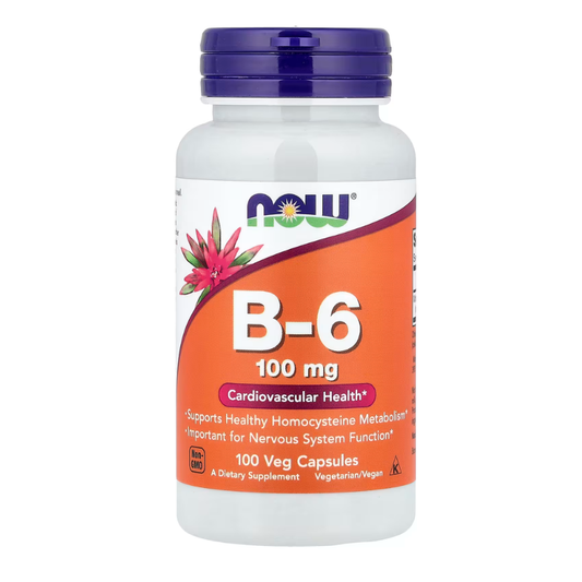 NOW Foods, B-6, 100 mg, 100 Veg Capsules in Pakistan