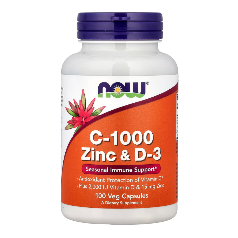 NOW Foods, C-1000 Zinc & D-3, 100 Veg Capsules in Pakistan