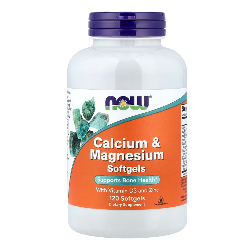 NOW Foods, Calcium & Magnesium with Vitamin D3 and Zinc, 120 Softgels in Pakistan