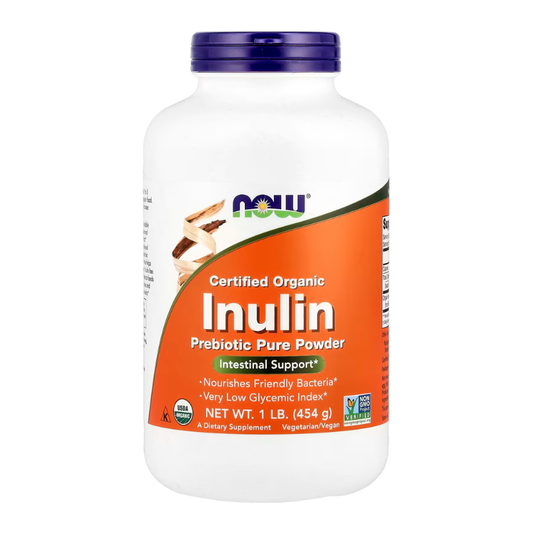 NOW Foods, Certified Organic Inulin, Prebiotic Pure Powder, 1 lb (454 g) in Pakistan