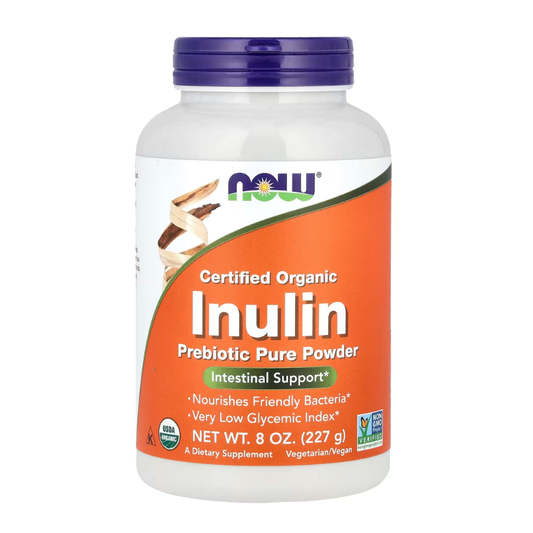 NOW Foods, Certified Organic Inulin, Prebiotic Pure Powder, 8 oz (227 g) in Pakistan