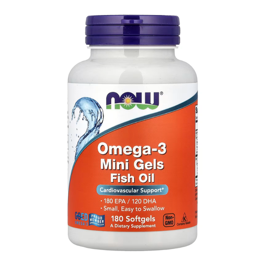 NOW Foods, Omega-3 Mini Gels Fish Oil, 180 Softgels in Pakistan
