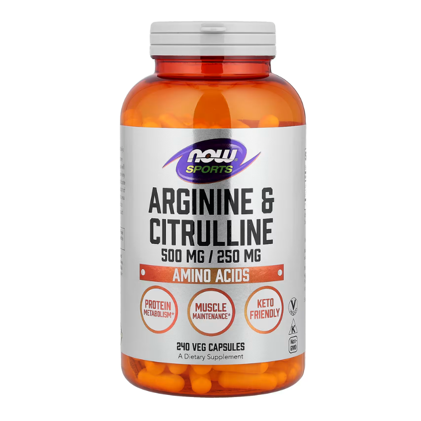 NOW Foods, Sports, Arginine & Citrulline, 240 Veg Capsules in Pakistan