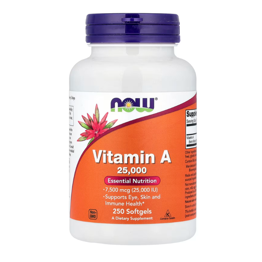 NOW Foods, Vitamin A, 7,500 mcg (25,000 IU), 250 Softgels in Pakistan