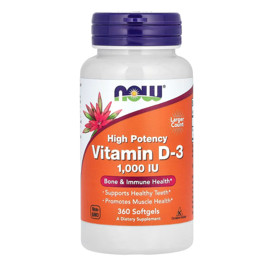 NOW Foods, Vitamin D-3, High Potency, 1,000 IU, 360 Softgels in Pakistan
