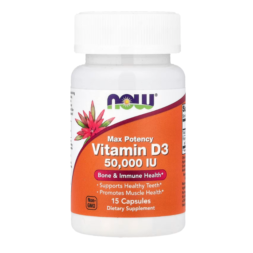 NOW Foods, Vitamin D3, Max Potency, 50,000 IU, 15 Capsules in Pakistan