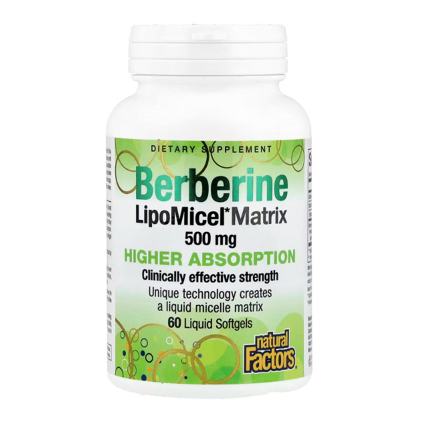Natural Factors, Berberine LipoMicel Matrix, 500 mg, 60 Liquid Softgels in Pakistan
