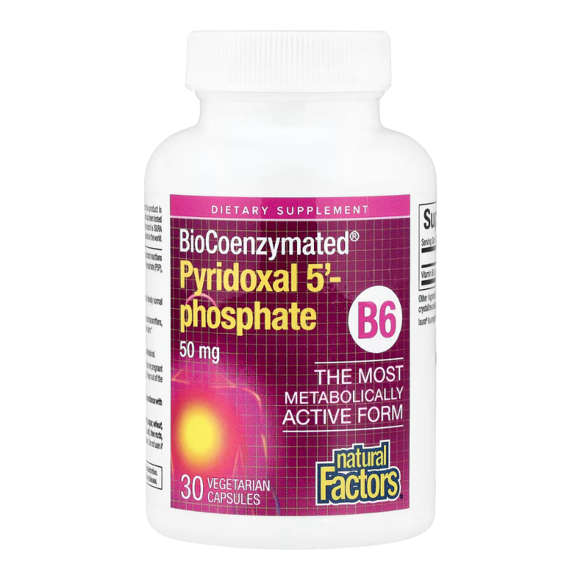 Natural Factors, BioCoenzymated®, B6, Pyridoxal 5'-Phosphate, 50 mg, 30 Vegetarian Capsules in Pakistan