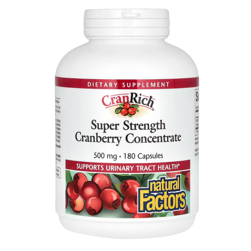 Natural Factors, CranRich, Cranberry Concentrate, Super Strength, 500 mg, 180 Capsules in Pakistan