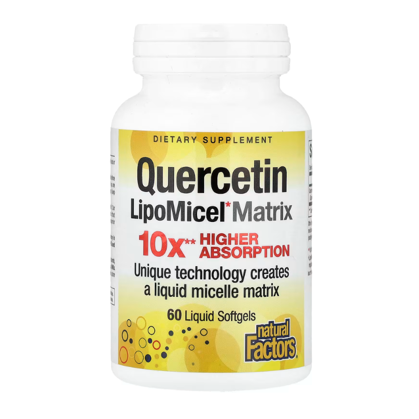 Natural Factors, Quercetin LipoMicel Matrix, 250 mg, 60 Liquid Softgels in Pakistan