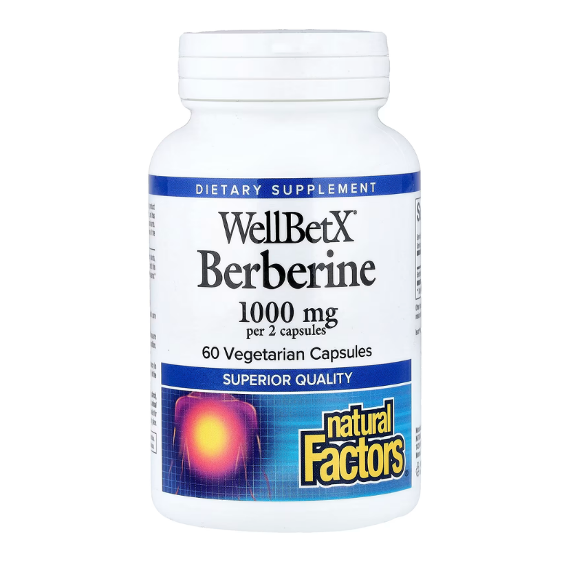 Natural Factors, WellBetX® Berberine, 1000 mg, 60 Vegetarian Capsules in Pakistan