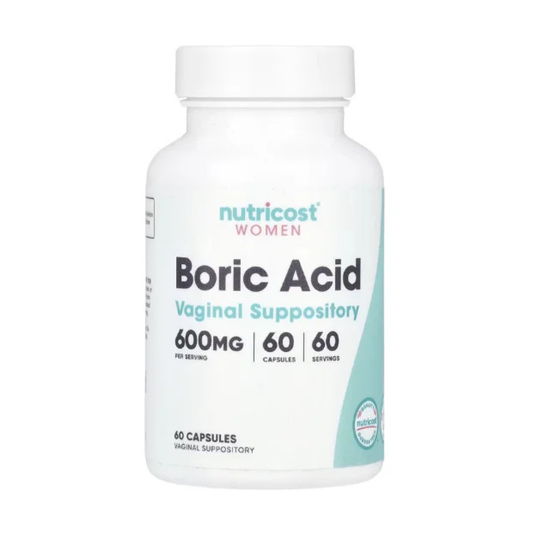 Nutricost, Women, Boric Acid, Vaginal Suppository, 600 mg, 60 Capsules in Pakistan