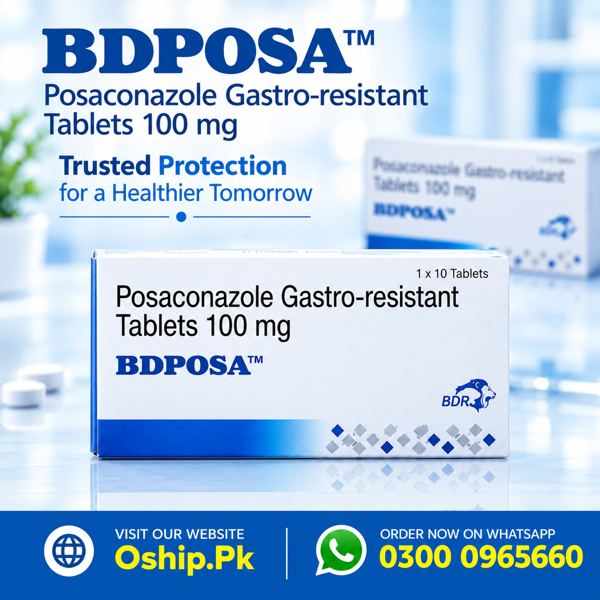 Posaconazole Gastro-Resistant Tablets 100 mg in Pakistan
