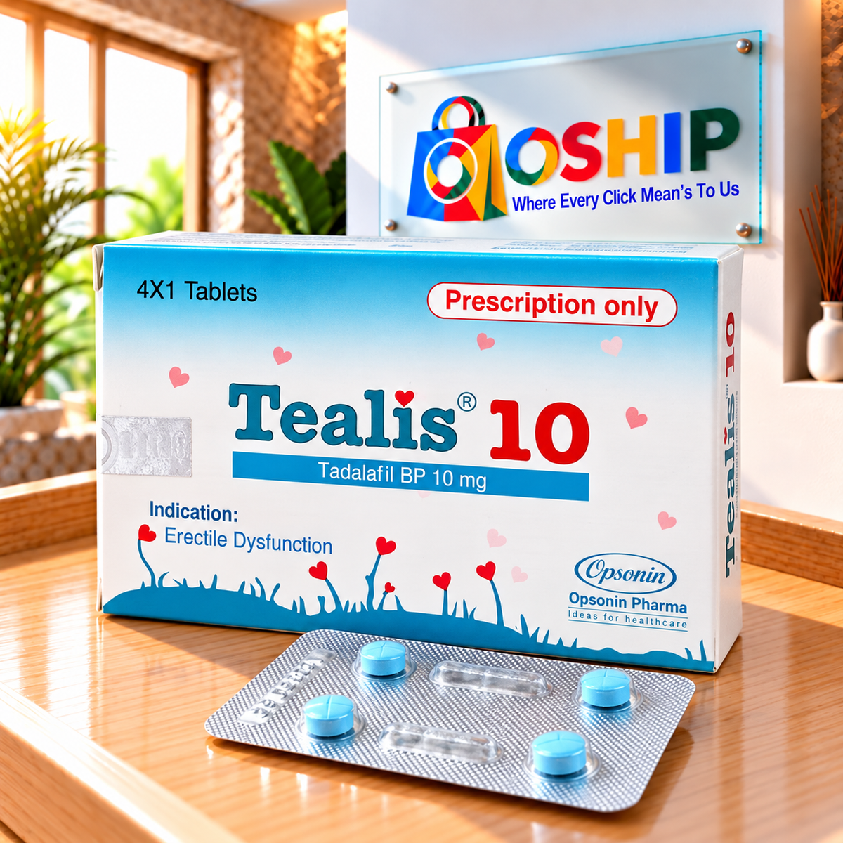 Tealis 10 Tadalafil BP 10mg Tablets in Pakistan