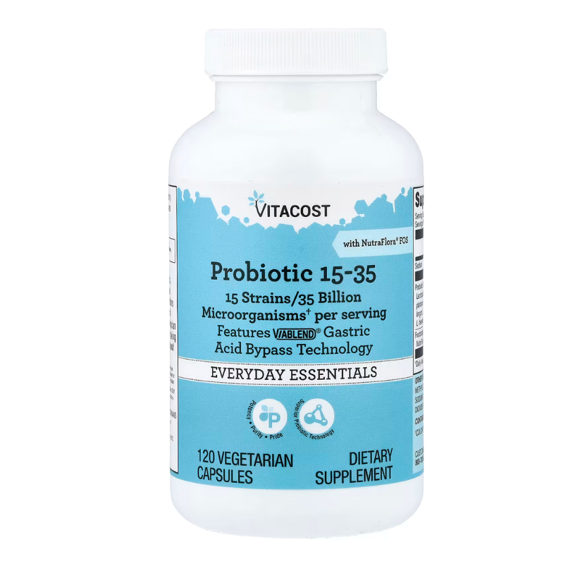 Vitacost, Everyday Essentials, Probiotic 15-35 With NutraFlora® FOS, 120 Vegetarian Capsules in Pakistan