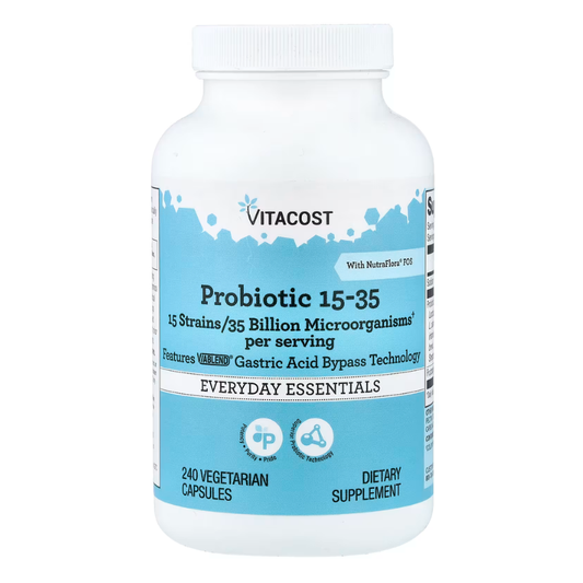 Vitacost, Everyday Essentials, Probiotic 15-35 With NutraFlora® FOS, 240 Vegetarian Capsules in Pakistan