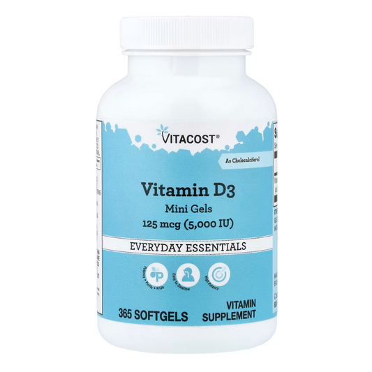Vitacost, Vitamin D3 Mini Gels, 125 mcg (5,000 IU), 365 Softgels in Pakistan