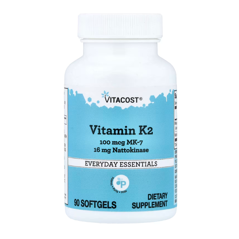 Vitacost, Vitamin K2, MK-7 With Nattokinase, 100 mcg, 90 Softgels in Pakistan