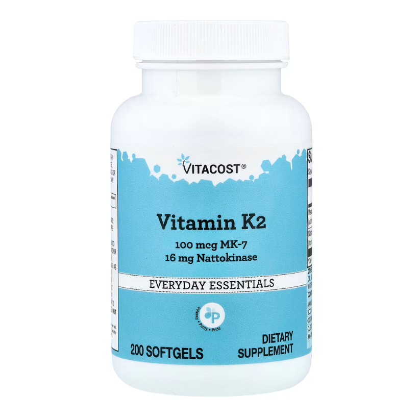 Vitacost, Vitamin K2, MK-7 With Nattokinase, 200 Softgels in Pakistan