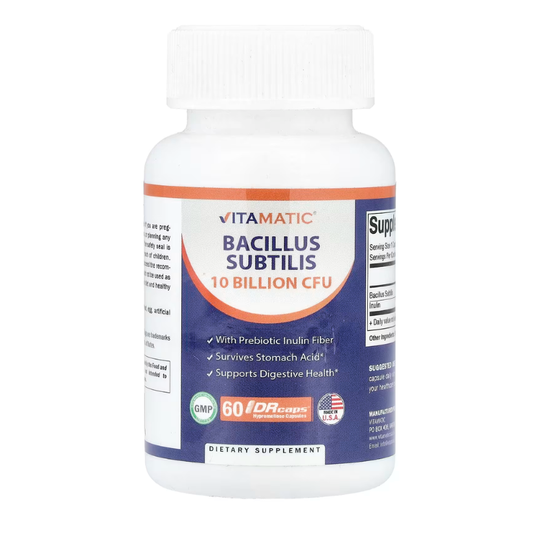 Vitamatic, Bacillus Subtilis, 60 DRcaps® Hypromellose Capsules in Pakistan