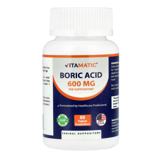 Vitamatic, Boric Acid, 600 mg, 60 Vaginal Suppositories in Pakistan