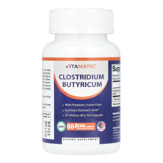 Vitamatic, Clostridium Butyricum, 25 Million AFU, 60 DRcaps in Pakistan