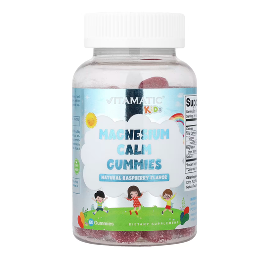 Vitamatic, Kids, Magnesium Calm Gummies, Natural Raspberry, 60 Gummies in Pakistan