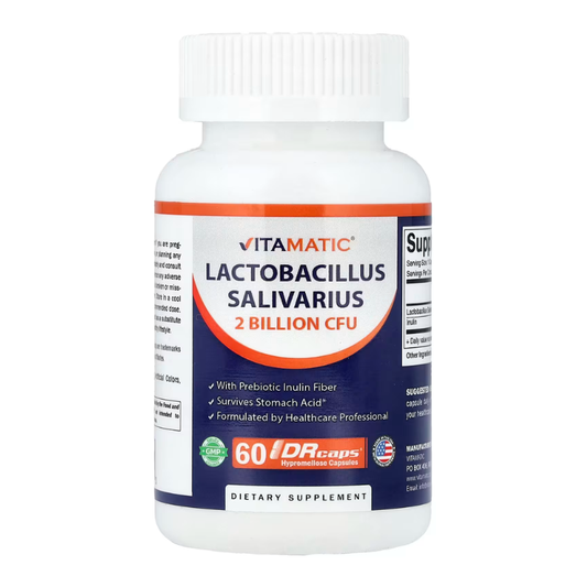 Vitamatic, Lactobacillus Salivarius With Prebiotic Inulin Fiber, 60 DRCaps® in Pakistan