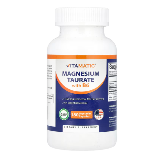 Vitamatic, Magnesium Taurate with B6, 180 Vegetarian Capsules in Pakistan
