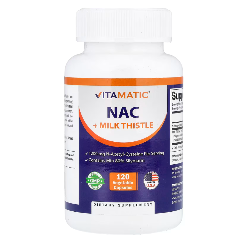Vitamatic, NAC + Milk Thistle, 120 Vegetable Capsules in Pakistan