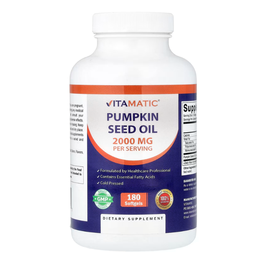 Vitamatic, Pumpkin Seed Oil, 2000 mg, 180 Softgels in Pakistan
