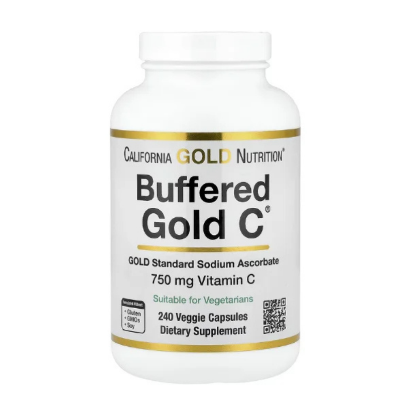 California Gold Nutrition, Buffered Gold C®, GOLD Standard Sodium Ascorbate 240 Veggie Capsules in Pakistan